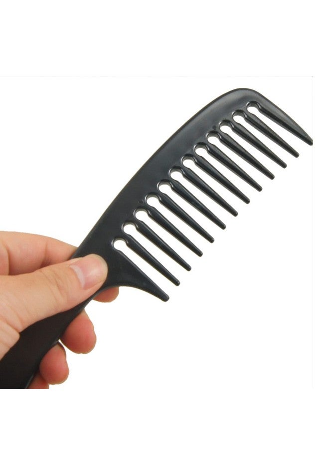 Xcell Hair Combs Wide Tooth Comb For Curly Hair 9 Inches Hair Care Products For Women Men 2 Pcs Plastic Beard Comb Hair Styling Tool For Diy Hairstyle Pet Long Hair Black