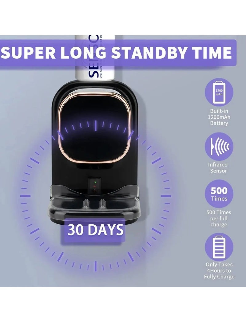 Automatic Toothpaste Dispenser, Easy To Clean Wall Mounted Electric Toothpaste Squeezer, 3 Modes Durable And Efficient Tooth Paste Dispenser For Kids And Adults For Bathroom, (1pc, Black)