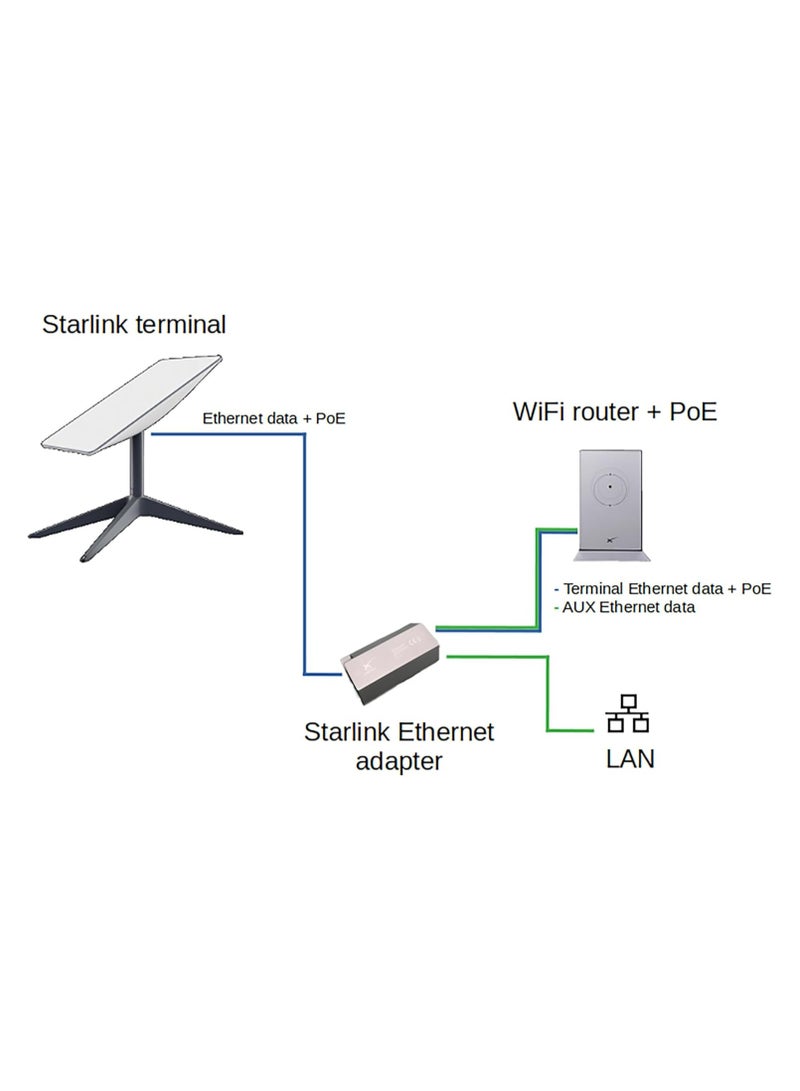 Ethernet Adapter for Wired External Network, Black (01560575-001)