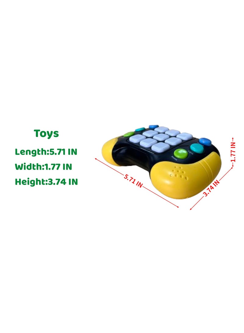 5 Modes Handheld Game for Kids Aldult Pop It Fast Quick Push Button Popper Poppet Game Push Pop Game It Fidget Toys Electric Music Toys Whack a Mole Puzzle Game Machine for Birthday Gifts