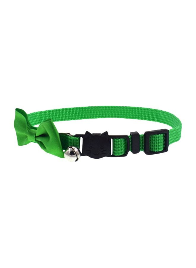 Bow Tie Pet Collar Green/Black 19x4x1cm