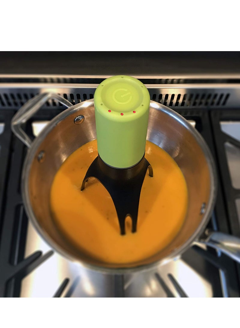 Automatic Triangle Stirrer, Adjustable Electric Hand Whisk Blender 3 Speeds Automatic Mixer Portable Kitchen Gadgets Stir Mixing Egg Beater for Frappe, Matcha, Hot Chocolate Green
