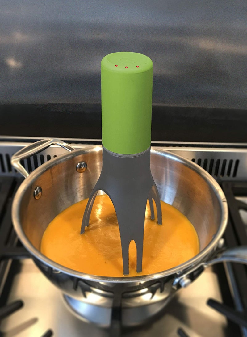 Automatic Triangle Stirrer, Adjustable Electric Hand Whisk Blender 3 Speeds Automatic Mixer Portable Kitchen Gadgets Stir Mixing Egg Beater for Frappe, Matcha, Hot Chocolate Green