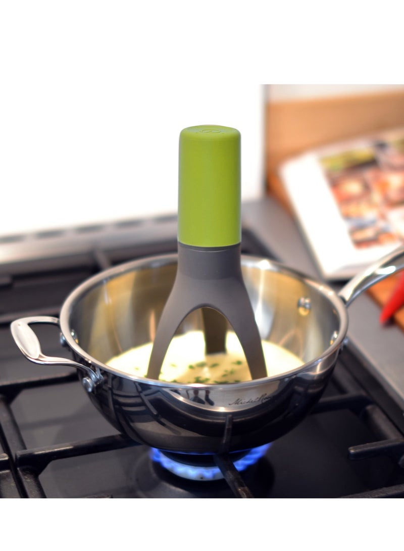 Automatic Triangle Stirrer, Adjustable Electric Hand Whisk Blender 3 Speeds Automatic Mixer Portable Kitchen Gadgets Stir Mixing Egg Beater for Frappe, Matcha, Hot Chocolate Green
