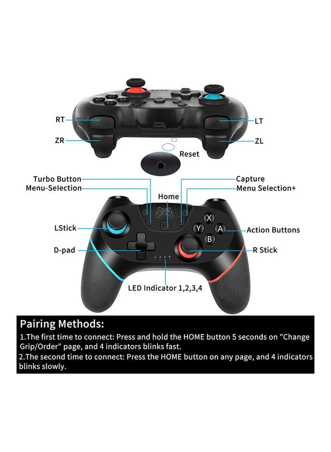 Wireless Pro Controller Gamepad Joypad Remote Joystick for Switch Console