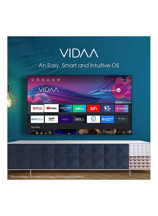 50-Inch 4K UHD HDR Smart TV Vidaa OS 50A6GE Black