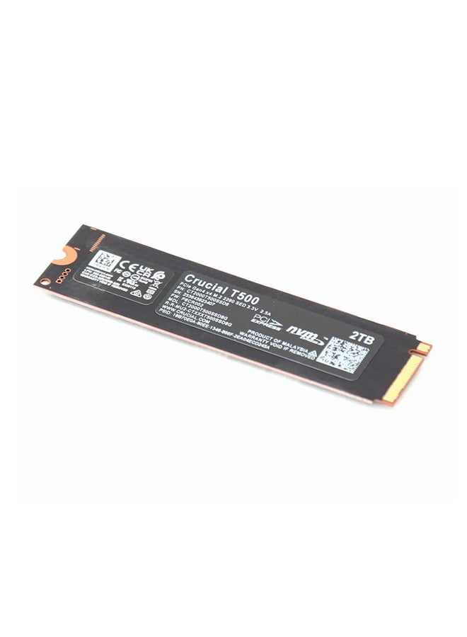 T500 2TB PCIe Gen4 NVMe M.2 Internal SSD, Up to 7400MB/s Read & 7000MB/s Write Speed, 1.5 Million Hrs MTBF, 3D NAND TLC, 1200 TB Endurance, Compatible with Laptop & Desktops | CT2000T500SSD8 2 TB