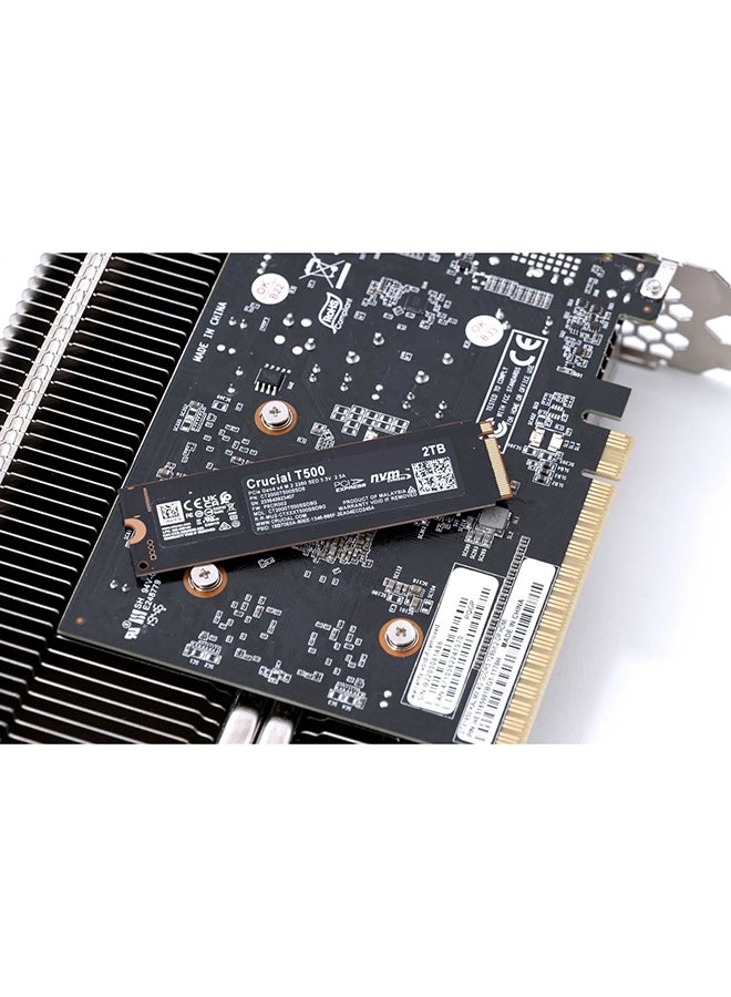 T500 2TB PCIe Gen4 NVMe M.2 Internal SSD, Up to 7400MB/s Read & 7000MB/s Write Speed, 1.5 Million Hrs MTBF, 3D NAND TLC, 1200 TB Endurance, Compatible with Laptop & Desktops | CT2000T500SSD8 2 TB