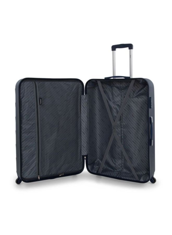 Hard Case Travel Bags Cabin Luggage Trolley ABS Lightweight Suitcase with 4 Spinner Wheels A207 Blue