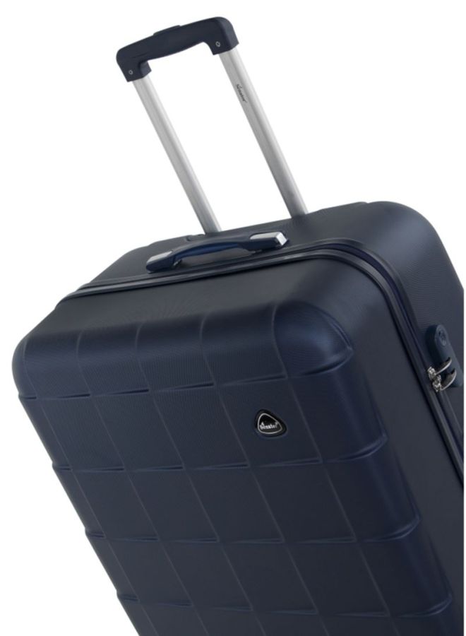 Hard Case Travel Bags Cabin Luggage Trolley ABS Lightweight Suitcase with 4 Spinner Wheels A207 Blue