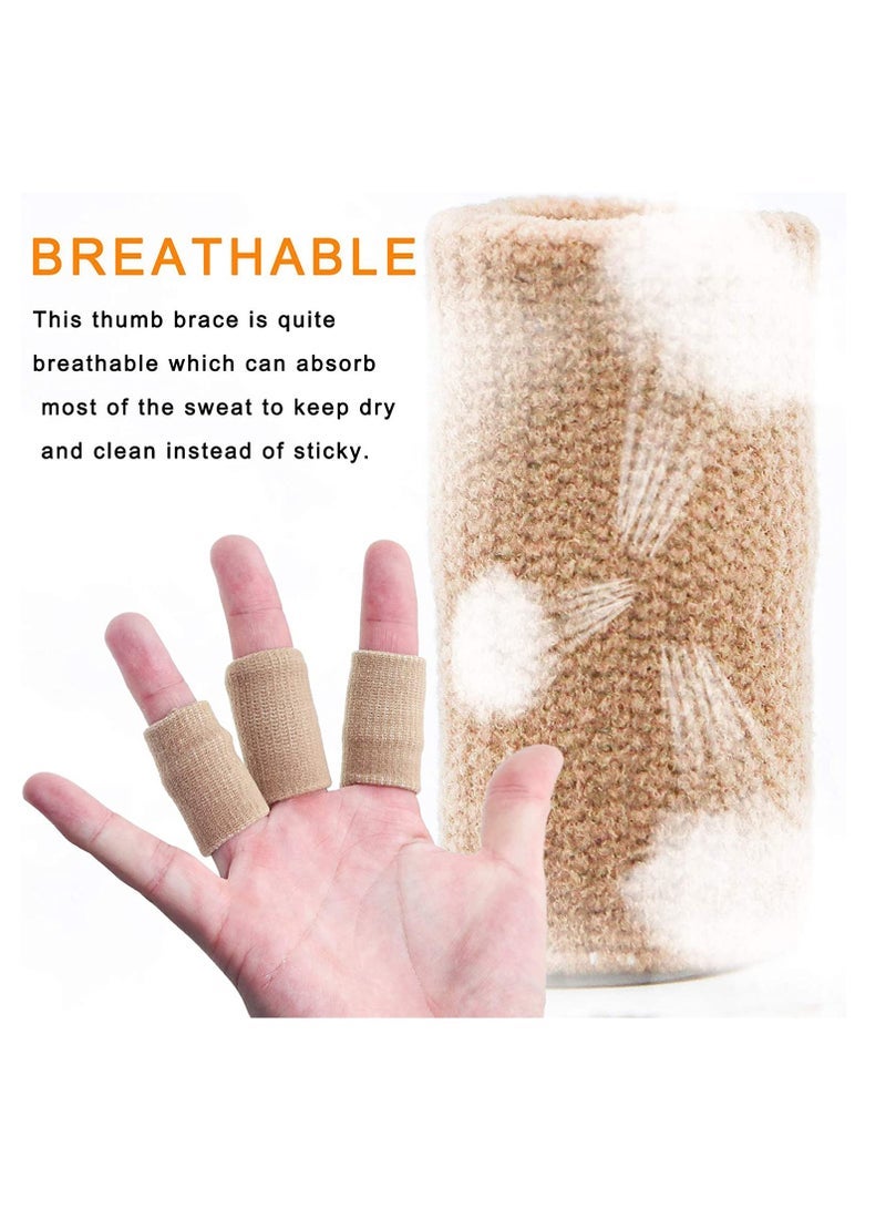 Sleeves 10PCS Thumb Splint Brace for Triggger Finger Support Breathable Elastic Finger Tape Compression Pression Protector for Reliving Pain Compression Aid for Sports Beige