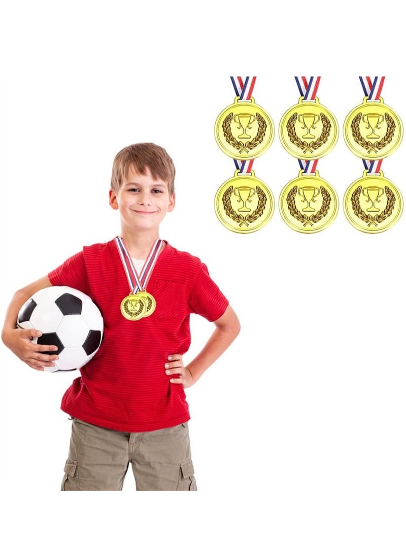 Soccer Party Favors Set 72 Pack Soccer Theme Party Supplies Soccer Toy Soccer Bracelets Keychains Tattoo Stickers Gold Plastic Prize Medals and Whistle Pens Soccer Goodie Bags