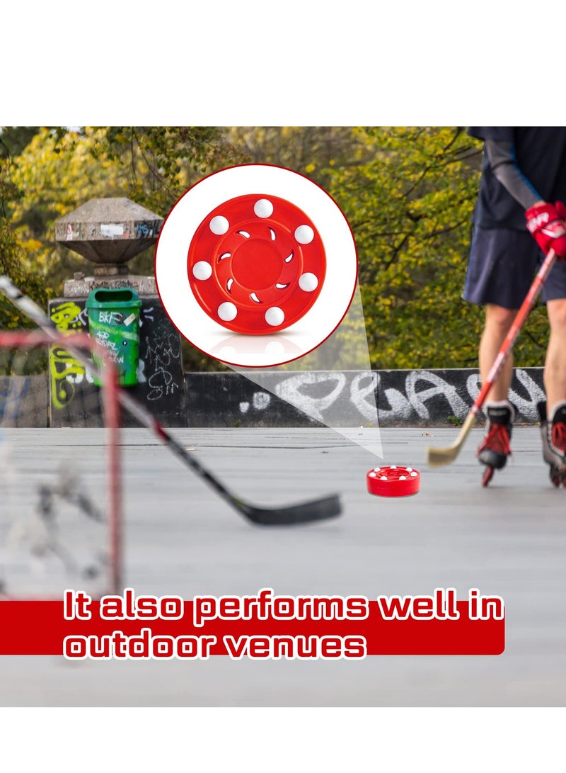 Roller Hockey Puck Street Hockey Puck Official Game Puck Multifunctional Hockey Balls Novelty Indoor Hockey Set for Indoor and Outdoor Sport Dry Land Hockey Balls for Practicing Training Activities