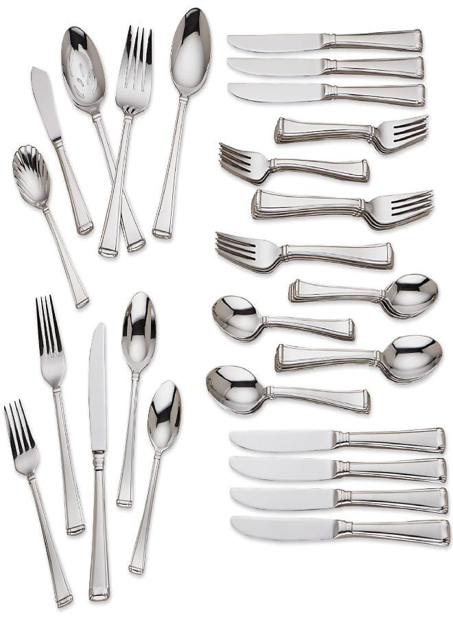 Gorham Column 45-Piece Flatware Set, 6.70 LB, Stainless