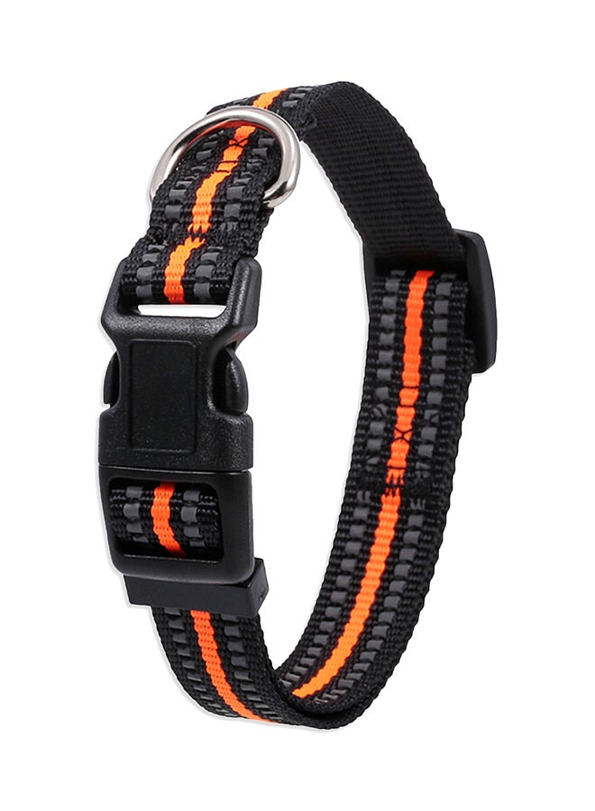 Adjustable Reflective Collar Black/Orange 34grams