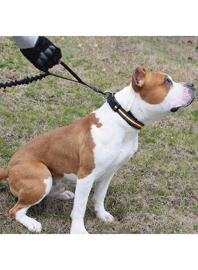 Adjustable Reflective Collar Black/Orange 34grams