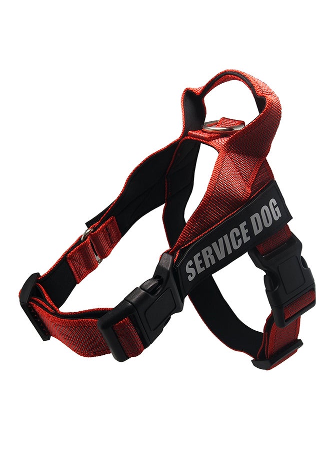 Adjustable Service Dog Harness Vest Red/Black M