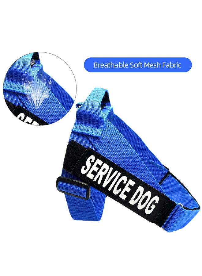 Adjustable Service Dog Harness Vest Blue/Black L
