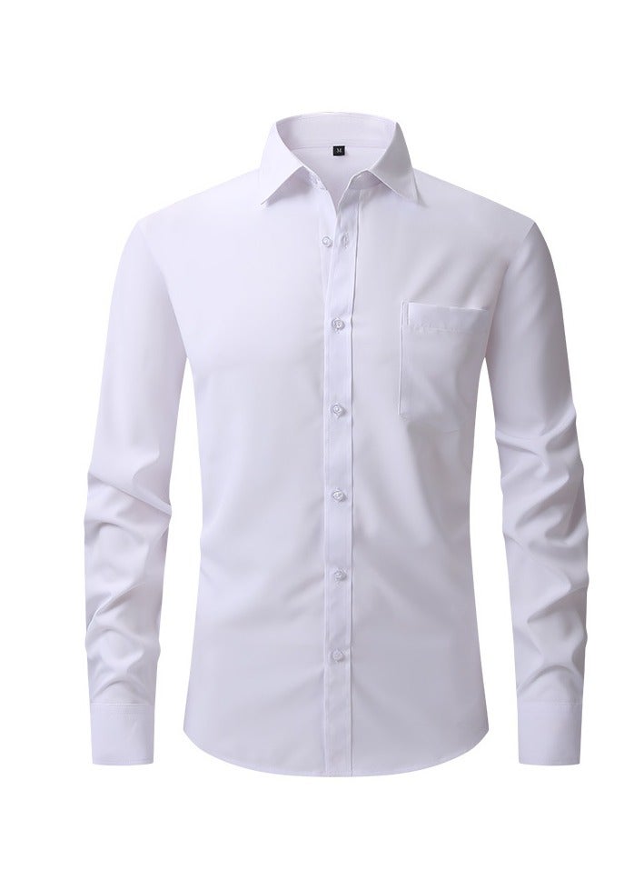 Elastic Business Casual Long Sleeved Formal Shirt