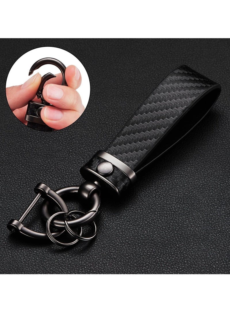 Fiber Style Car Keychain Microfiber Leather Key Chain Universal Chains for Fobs Men and Women