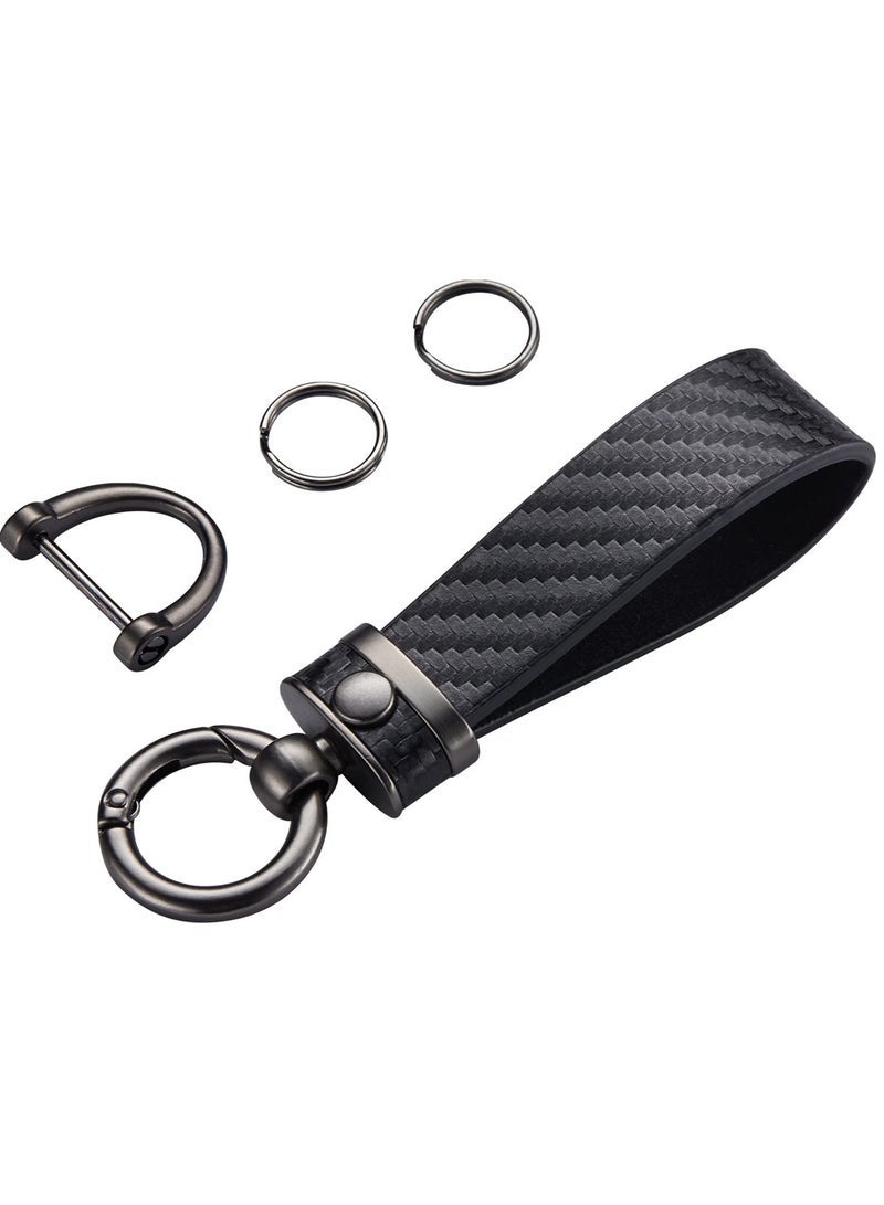 Fiber Style Car Keychain Microfiber Leather Key Chain Universal Chains for Fobs Men and Women