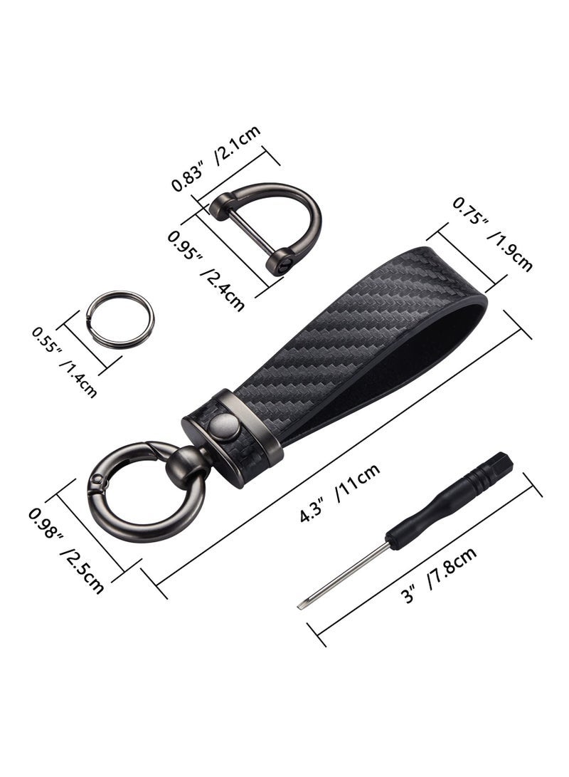 Fiber Style Car Keychain Microfiber Leather Key Chain Universal Chains for Fobs Men and Women