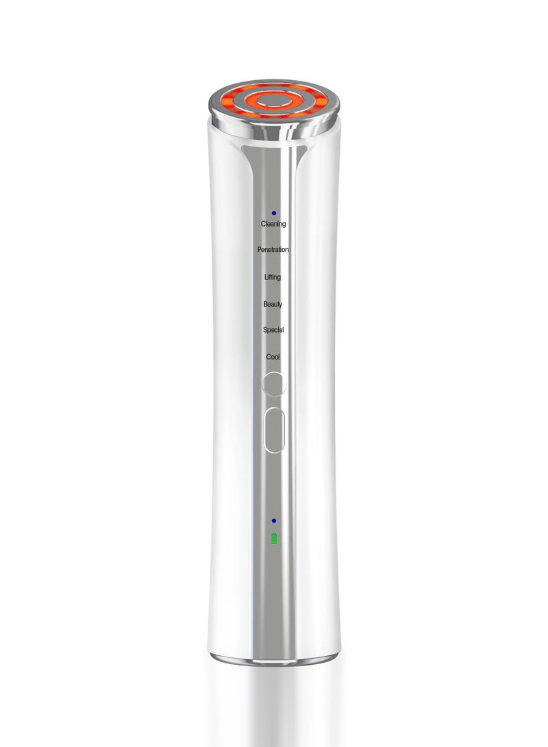 Microcurrent Facial Device, Facial Massager, Home Use Skin Tightening Machine Light Therapy for Face Eye Neck Lifting 6 in 1 Multifunctional  Skin Care Facial-Device