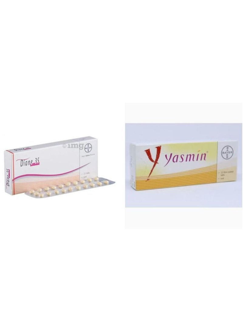 Diane 35 Tablet With Yasmin Strip Of 21 Tablets