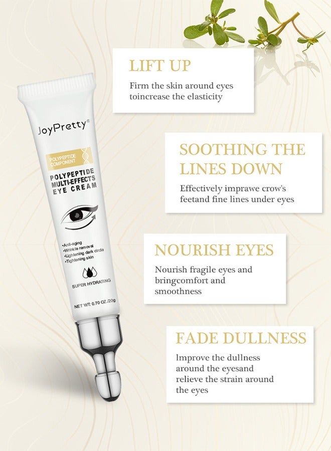 Polypeptide Multi - Effects Eye Cream,Anti Ageing And Anti Wrinkle EyeCream, Reduce Under-Eye Bags, Puffy Eyes, Dark Circles, Crow's Feet, Fine Lines & Under Eye Wrinkles
