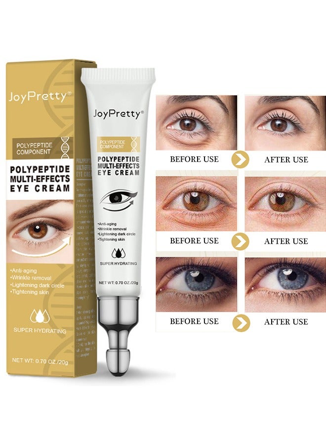 Polypeptide Multi - Effects Eye Cream,Anti Ageing And Anti Wrinkle EyeCream, Reduce Under-Eye Bags, Puffy Eyes, Dark Circles, Crow's Feet, Fine Lines & Under Eye Wrinkles