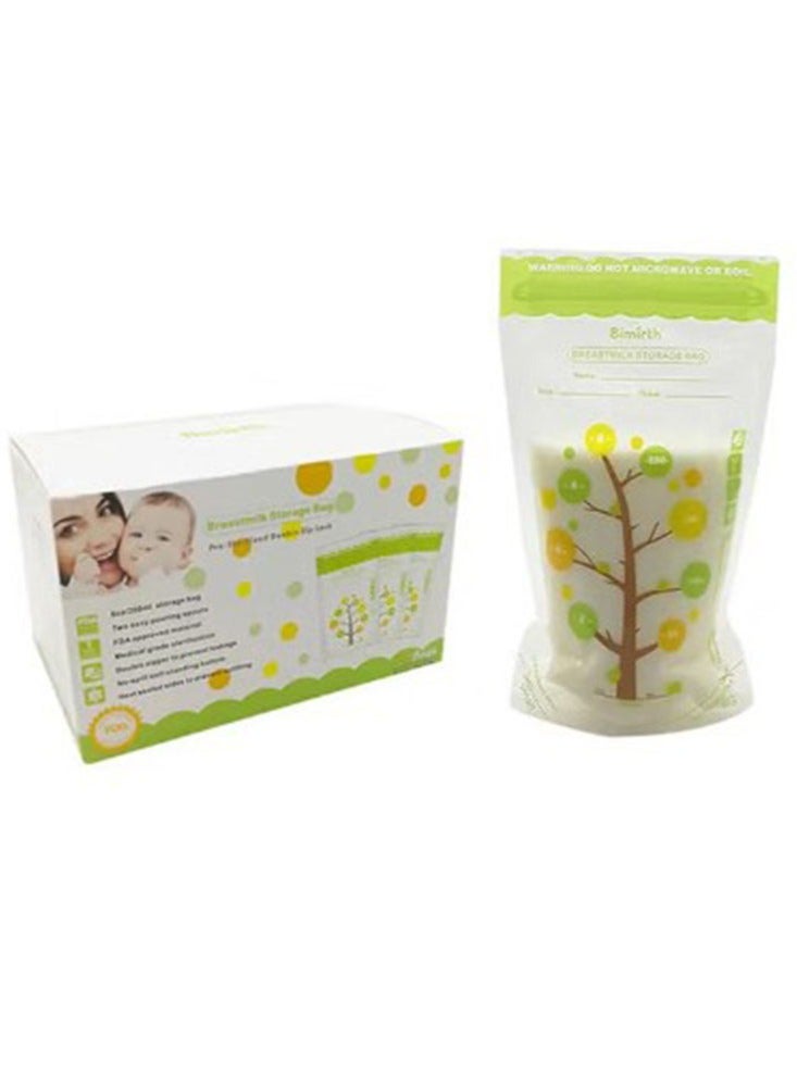 112 Piece Baby Self-standing Bottom Design Breast Milk Storage Bags With Double Zipper, 250 ml