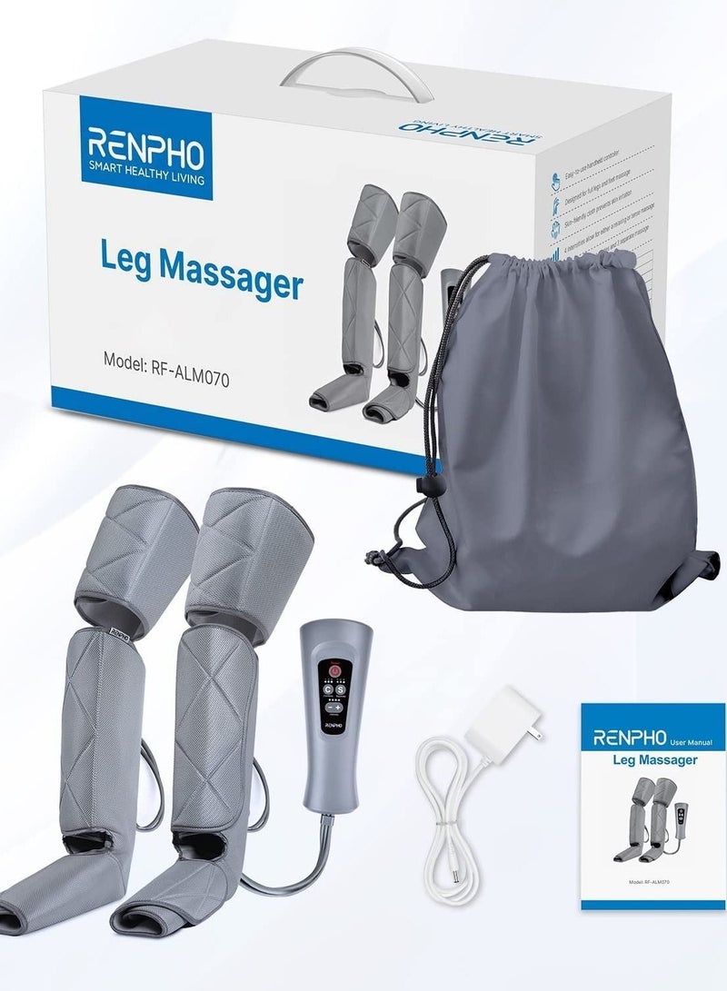 RENPHO Leg Massager for Circulation and Relaxation, Calf Feet Thigh Massage, Sequential Wraps Device with 6 Modes 4 Intensities, Helps to Relax Legs, Gifts for Mom Women Father Dad