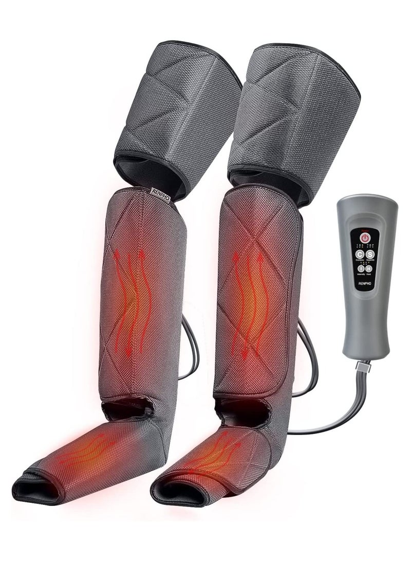 Leg Massager With Heat For Circulation Air Compression Calf Thigh Foot Massage Adjustable Wraps Design