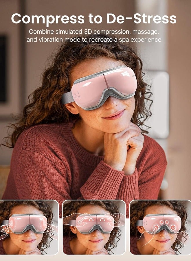 Heated Eye Massager with Bluetooth Music - Pink