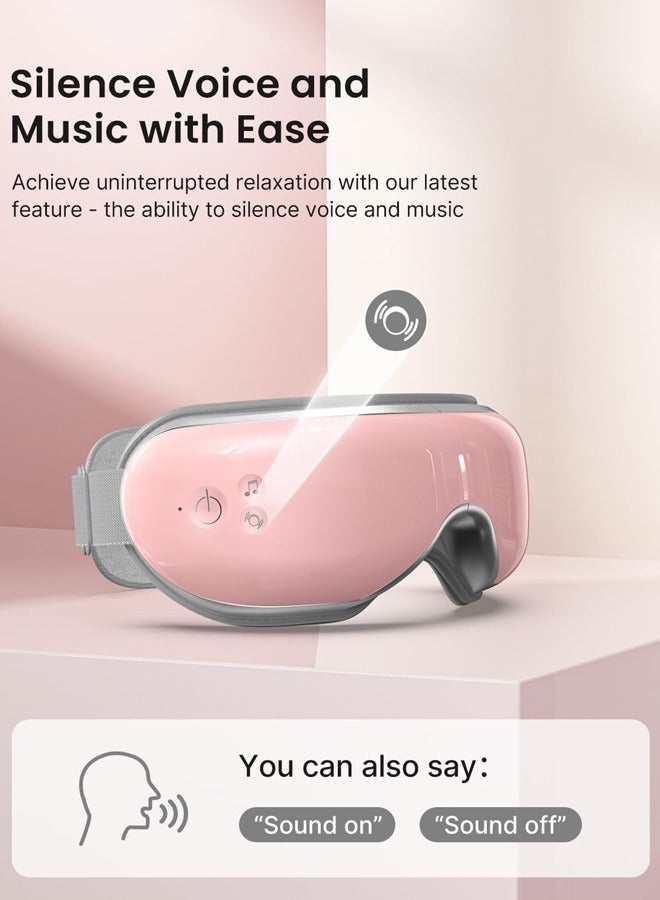 Heated Eye Massager with Bluetooth Music - Pink