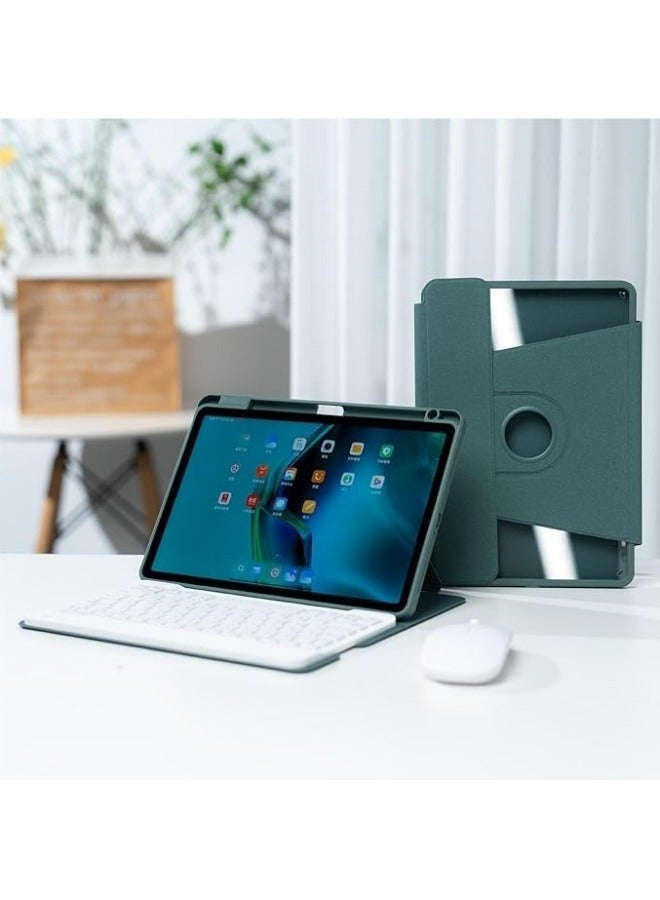 Arabic and English Keyboard Compatible with Xiaomi Mi Pad 6 / Pad 6 Pro 11 Inch 2023 Rotation Stand Leather Case with Pen Slot Keyboard and Mouse