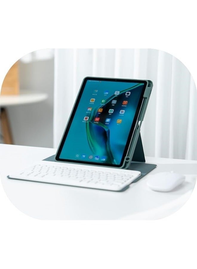 Arabic and English Keyboard Compatible with Xiaomi Mi Pad 6 / Pad 6 Pro 11 Inch 2023 Rotation Stand Leather Case with Pen Slot Keyboard and Mouse