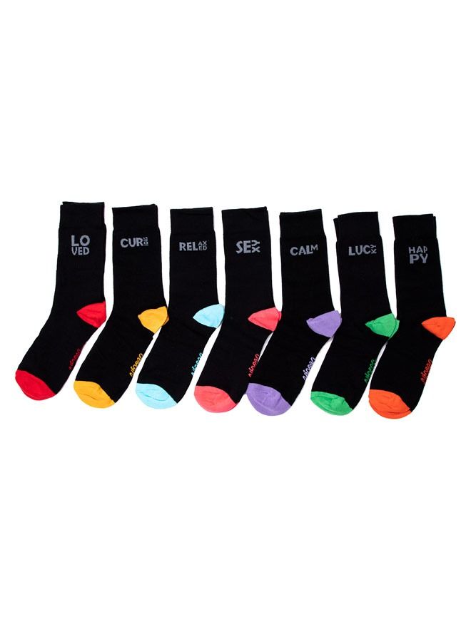 Moods Up 7 Piece Men's Socks Set