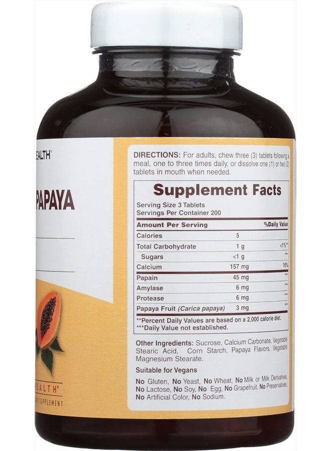 Papaya Enzyme;Original, 600 CT