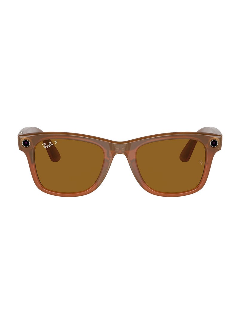 Ray-Ban Meta Wayfarer RW4008 670683 53 - Shiny Caramel Polar Brown