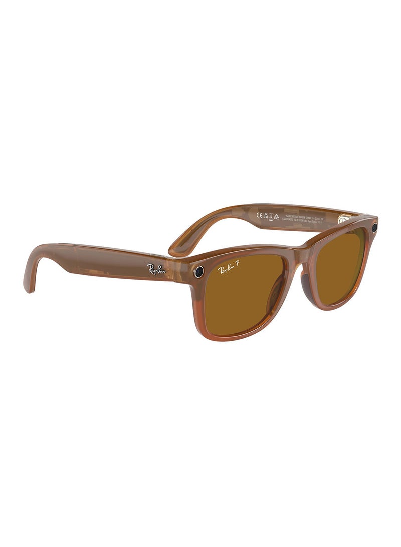 Ray-Ban Meta Wayfarer RW4008 670683 53 - Shiny Caramel Polar Brown