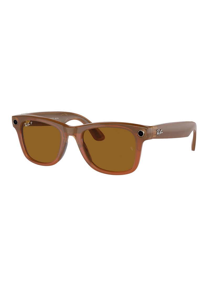 Ray-Ban Meta Wayfarer RW4008 670683 53 - Shiny Caramel Polar Brown