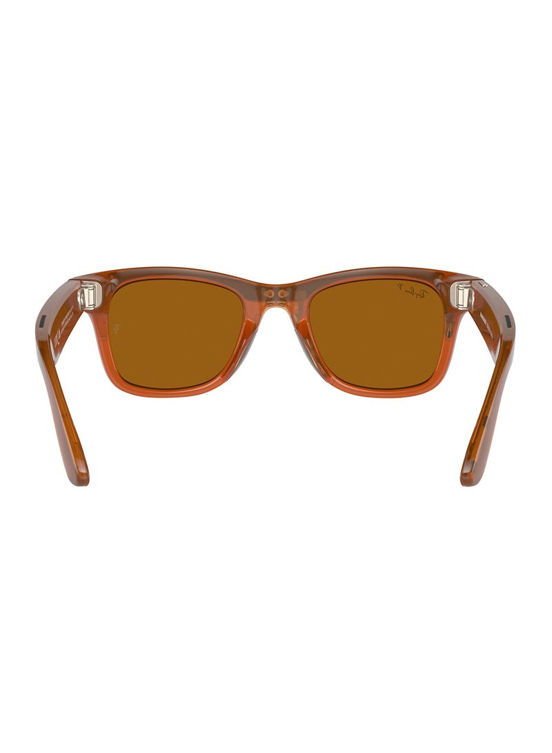 Ray-Ban Meta Wayfarer RW4006 670683 50 - Shiny Caramel Polar Brown