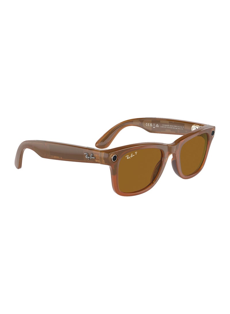 Ray-Ban Meta Wayfarer RW4006 670683 50 - Shiny Caramel Polar Brown