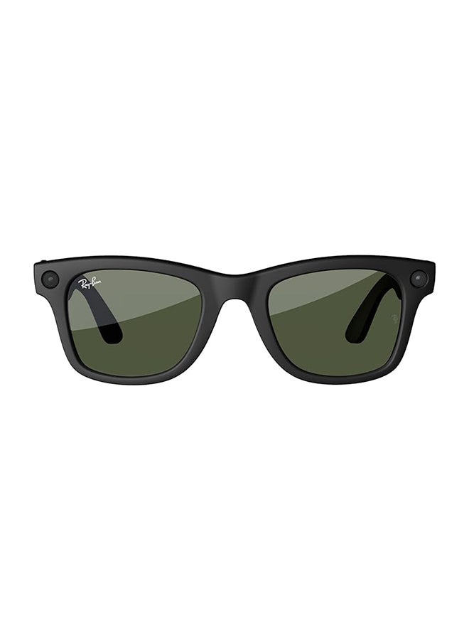 Ray-Ban Smart Glasses Wayfarer Large  Transitions Matte Black / G15 Green