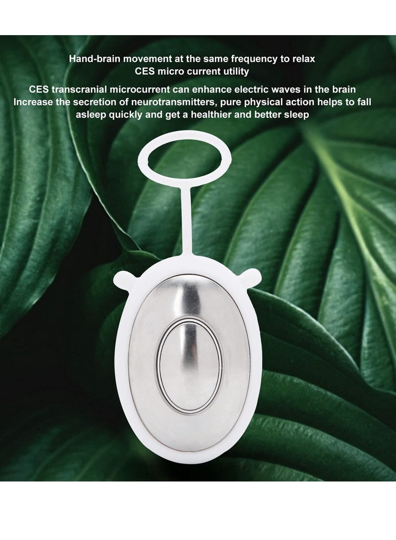 Micro-Current Sleep Aid Machine, Handheld Sleep Aid Instrument for Insomnia and Anxiety Relief, Fast Asleep Helper (White)