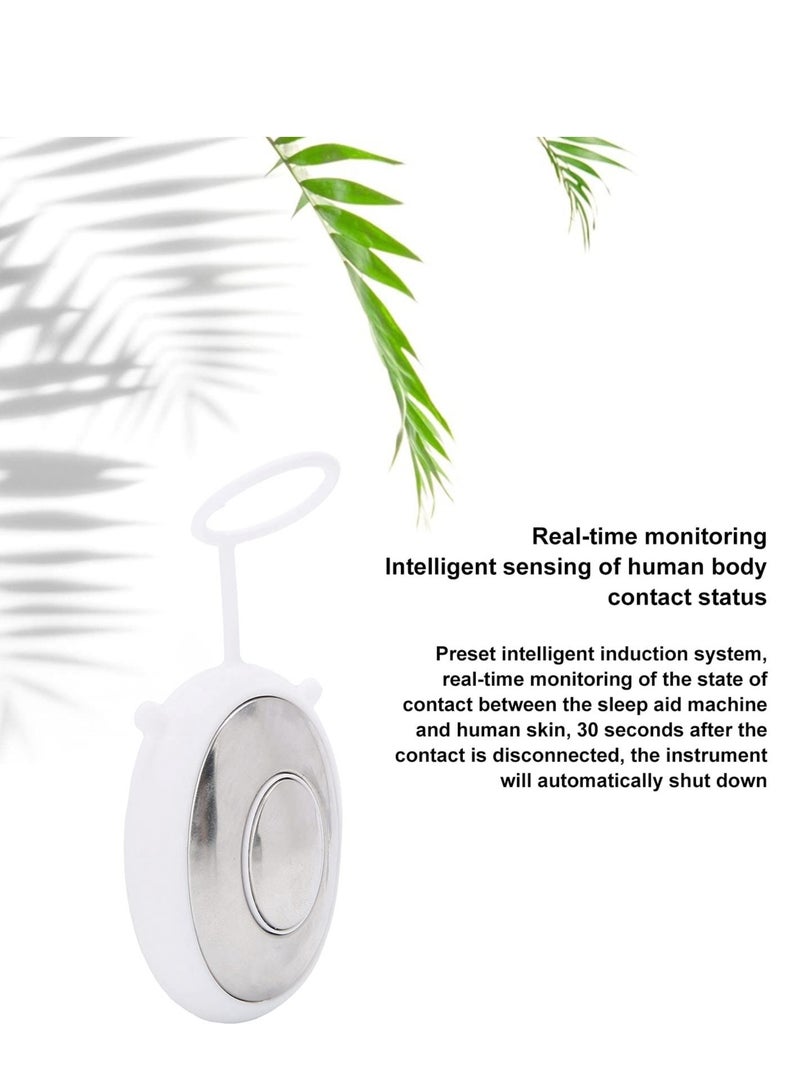 Micro-Current Sleep Aid Machine, Handheld Sleep Aid Instrument for Insomnia and Anxiety Relief, Fast Asleep Helper (White)