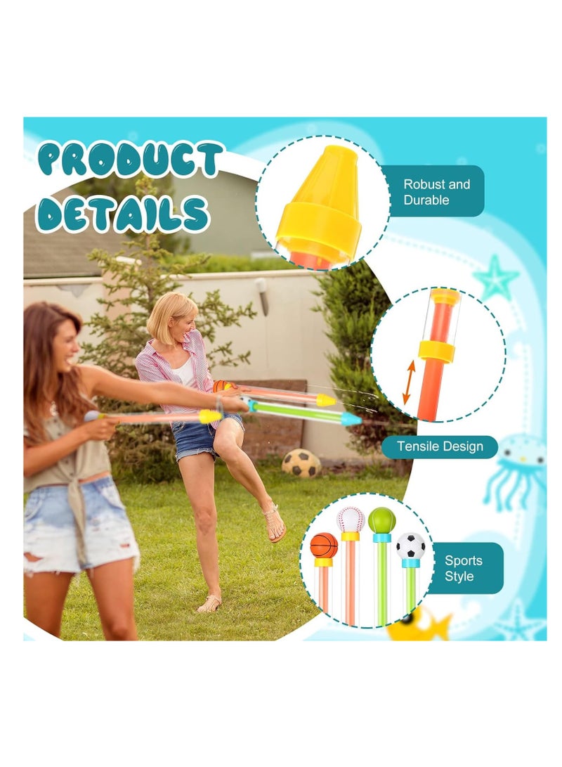 12 Pcs Water Guns Squirters Sports Theme Water Shooters 14.2 Inch Long Summer Pool Toys Bulk Squirt Gun for Kids Adults Backyard Play Swimming Pool Outdoor Beach Water Fight Party Game