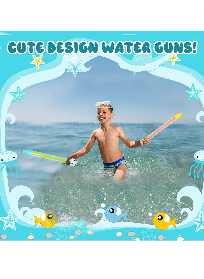 12 Pcs Water Guns Squirters Sports Theme Water Shooters 14.2 Inch Long Summer Pool Toys Bulk Squirt Gun for Kids Adults Backyard Play Swimming Pool Outdoor Beach Water Fight Party Game