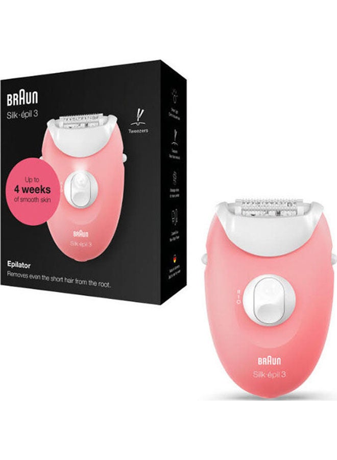 Silk-Epil SE 3176  3 Legs Epilator With Massage Cap Pink